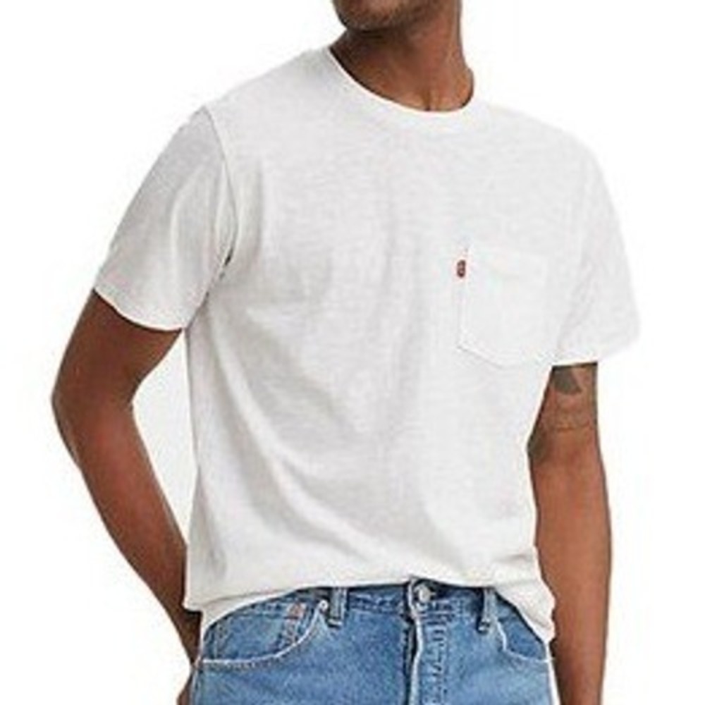 Levis Men's XL White Standard Pocket T-Shirt 100% Cotton